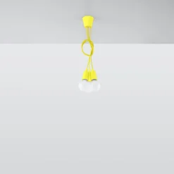 Lampa wisząca DIEGO 3 żółta
