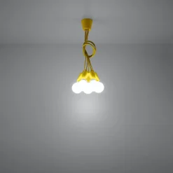 Lampa wisząca DIEGO 5 żółta