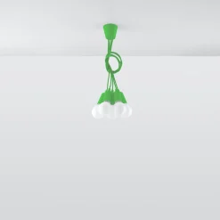 Lampa wisząca DIEGO 5 zielony
