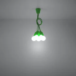 Lampa wisząca DIEGO 5 zielony