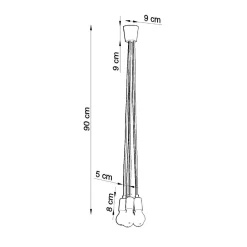 Lampa wisząca DIEGO 5 zielony
