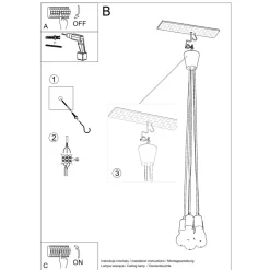 Lampa wisząca DIEGO 5 zielony