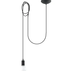 Lampa wisząca EDISON 1 LONG czarny