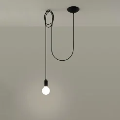 Lampa wisząca EDISON 1 LONG czarny