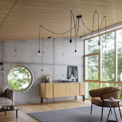 Lampa wisząca EDISON 1 LONG czarny