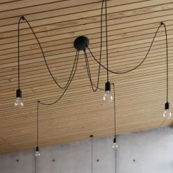 Lampa wisząca EDISON 1 LONG czarny