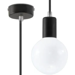 Lampa wisząca EDISON czarna