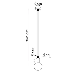 Lampa wisząca EDISON czarna