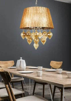 Lampa wisząca Elissa 3x40W E14 szarobeżowy