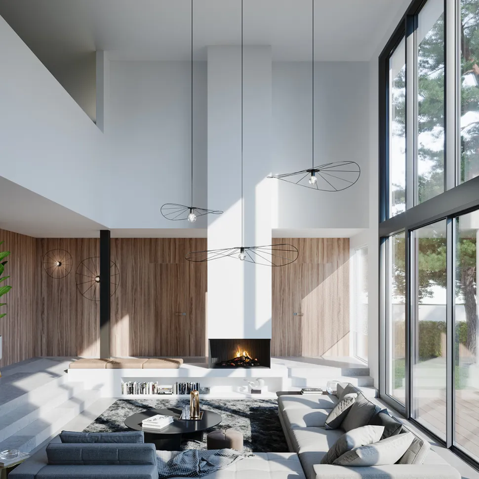 Lampa wisząca ESKOLA 110 czarna