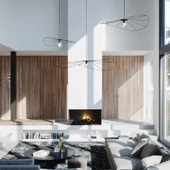 Lampa wisząca ESKOLA 110 czarna