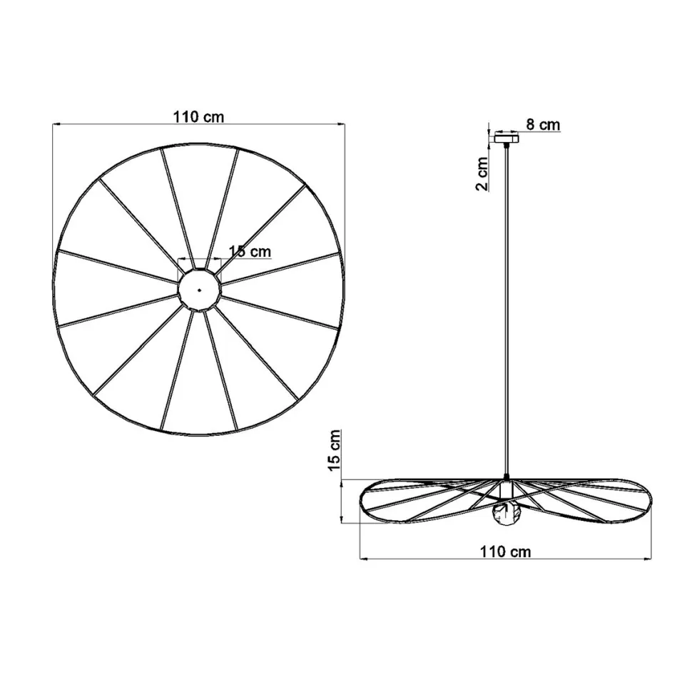 Lampa wisząca ESKOLA 110 czarna