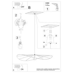 Lampa wisząca ESKOLA 110 czarna