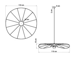 Lampa wisząca ESKOLA 110 czarna
