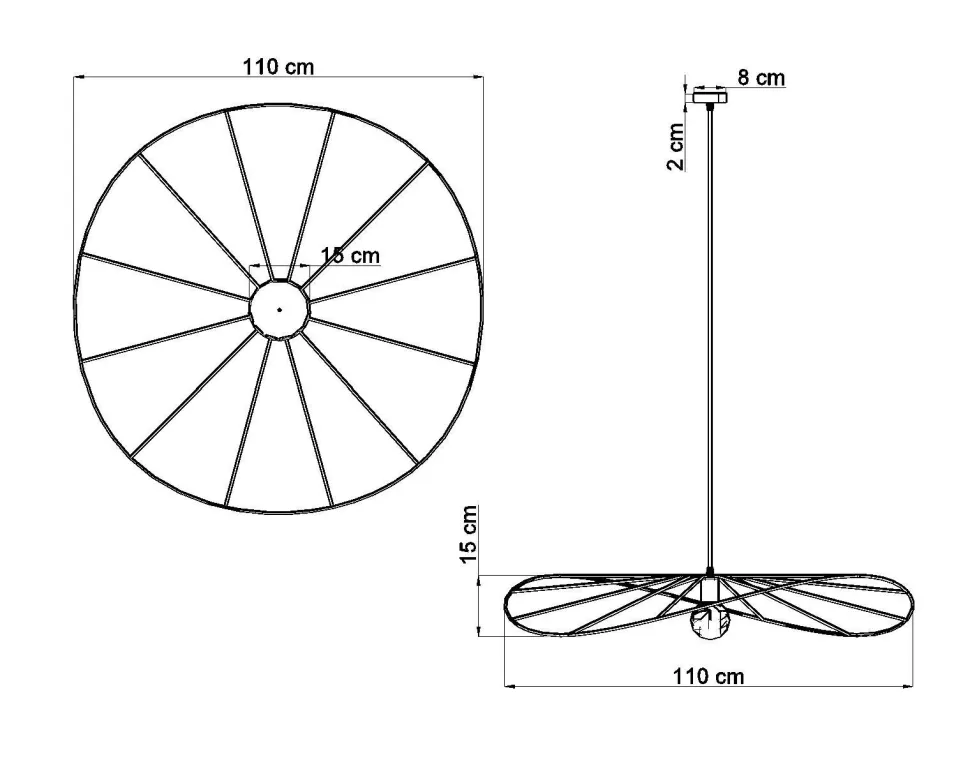 Lampa wisząca ESKOLA 110 czarna