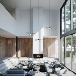 Lampa wisząca ESKOLA 140 czarna