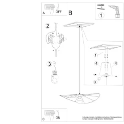 Lampa wisząca ESKOLA 70 czarna