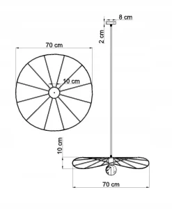 Lampa wisząca ESKOLA 70 czarna
