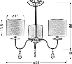 Lampa wisząca Estera 3x40W E14 chrom