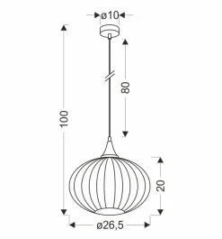 Lampa Wisząca Exeter 265 Mm czarny