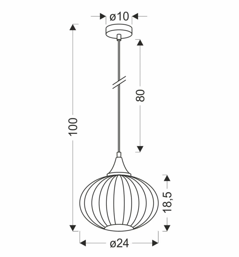 Lampa Wisząca Exeter 240Mm czarny