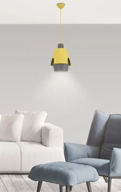 Lampa Wisząca Falun Żółty