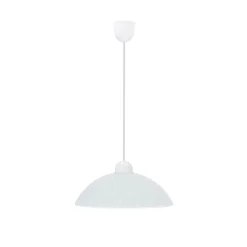 Lampa wisząca Fanusa 1x60W E27 klosz  biały z wzorem