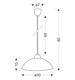 Lampa wisząca Fanusa 1x60W E27 klosz  biały z wzorem