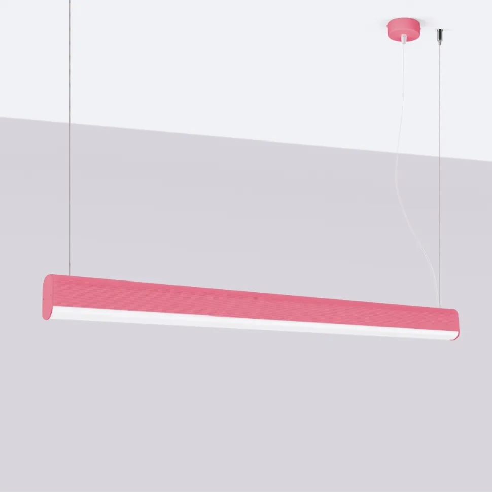 Lampa wisząca FARGE różowa LED 4000K