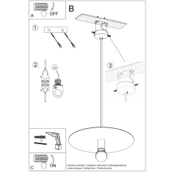 Lampa wisząca FLAVIO biała