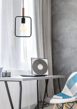 Lampa wisząca Frame 1x60W E27 czarny