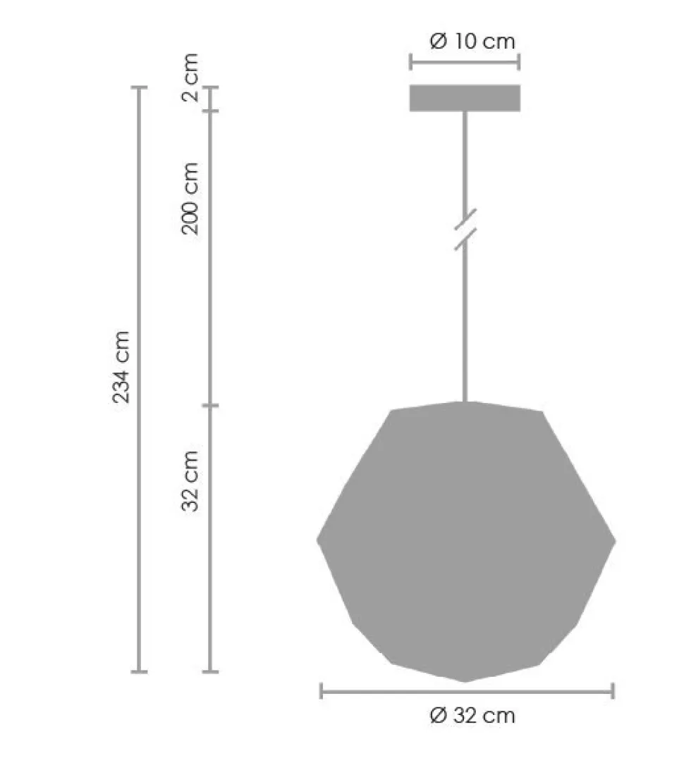 Lampa wisząca FUTURI STAR srebrna 32 cm