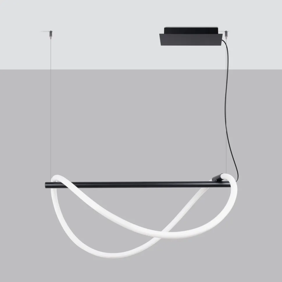 Lampa wisząca GALAKSE 84 czarna LED 2700-6500K