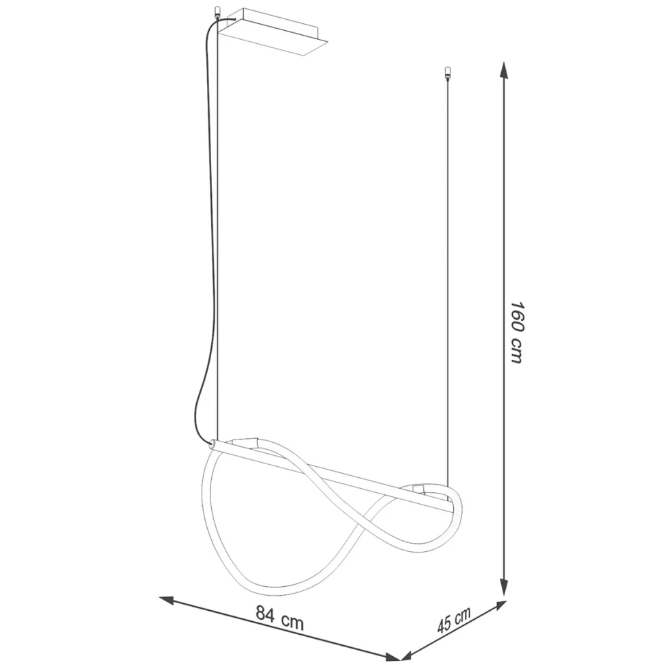 Lampa wisząca GALAKSE 84 czarna LED 2700-6500K
