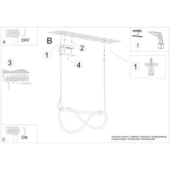 Lampa wisząca GALAKSE 84 czarna LED 2700-6500K