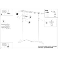 Lampa wisząca GALAKSE 148 czarna LED  2700-6500K