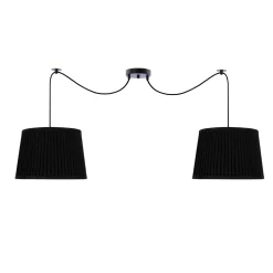 Lampa wisząca Gillo czarny 2x40W E27  abażur czarny