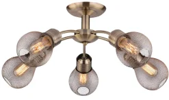 Lampa wisząca Gliva 5x60W E27 patyna (bez żarówek) a60 (mm)