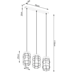Lampa wisząca GOTTO 3L