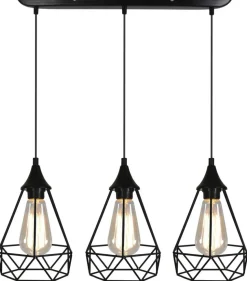 Lampa wisząca Graf 3x60W E27 czarny