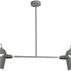 Lampa wisząca Gray 2x40W E27 szary