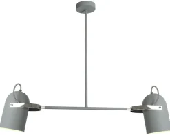 Lampa wisząca Gray 2x40W E27 szary