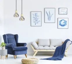 Lampa wisząca Gregory czarny brąz 1x40W  E14 klosz dymiony