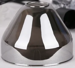 Lampa wisząca Gregory czarny brąz 1x40W  E14 klosz dymiony