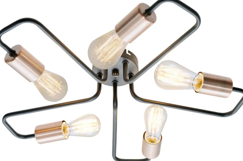 Lampa wisząca Herpe 5x60W E27 czarny