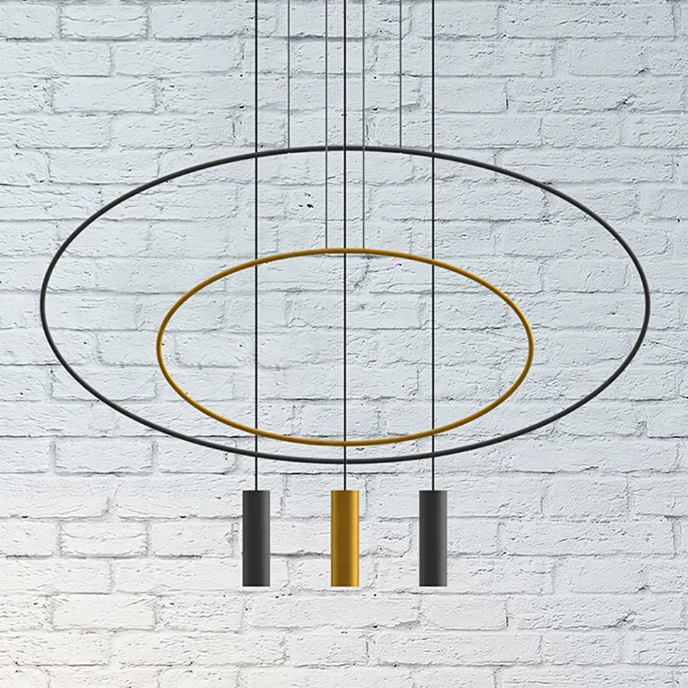 Lampa wisząca HOLAR 2 czarna