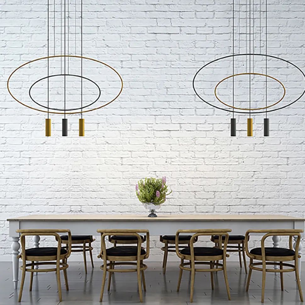 Lampa wisząca HOLAR 2 czarna