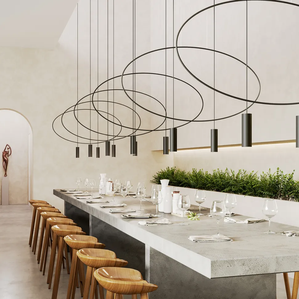 Lampa wisząca HOLAR 2 czarna