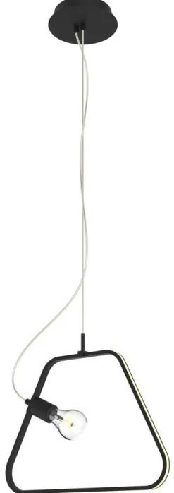 Lampa wisząca Ikaria 42 1x60W E27  led+12W LED czarny 4000K