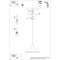 Lampa wisząca INDY czarna